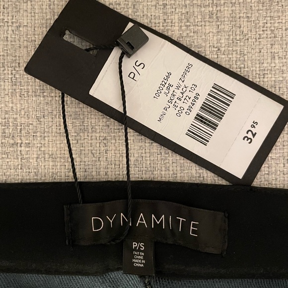 Dynamite Black Faux Leather High Waisted Skirt - Picture 6 of 7